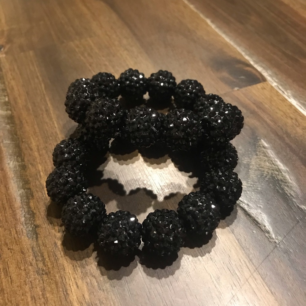 Black rhinestone Ball Bracelets new